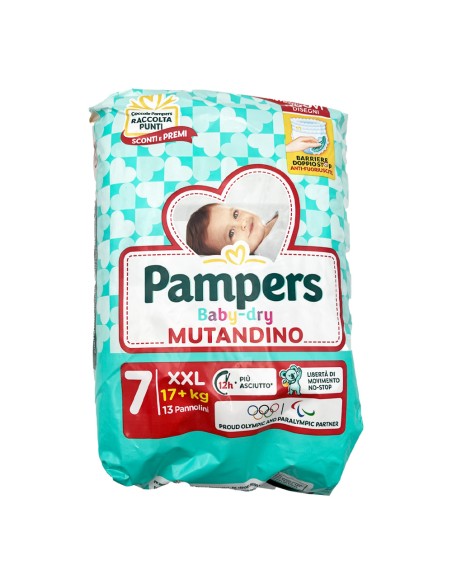 offerta Pampers Baby-Dry Pannolini Mutandino per Bambini 7 XXL 17+ Kg 13 Pz