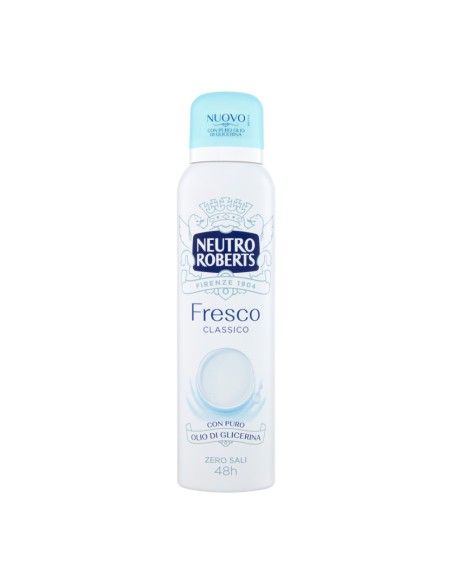 offerta Neutro Roberts Deodorante Fresco Classico Spray Senza Sali di Alluminio 150 ml
