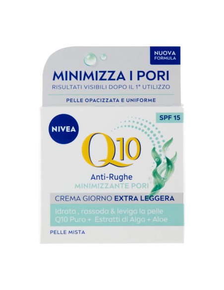 offerta Nivea Q10 Anti-Rughe Minimizzante Pori Crema Giorno Extra Leggera SPF15 50 ml