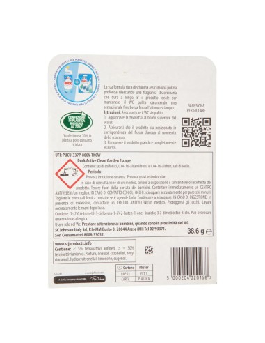 offerta Anitra Wc Duck Active Clean Tavoletta Wc Fragranza Garden Escape 38,6 g