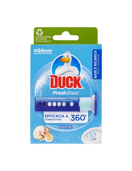 offerta Anitra Wc Duck Fresh Discs Gel Wc Base + Ricariche Fragranza Marine