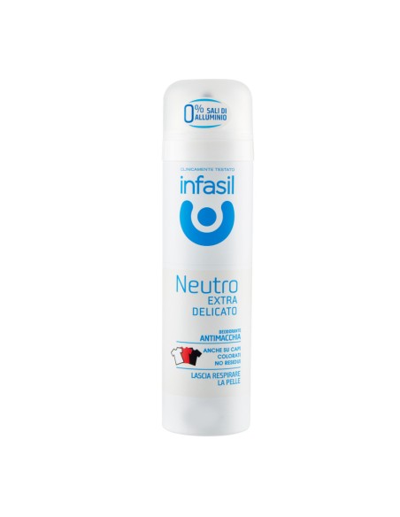 offerta Infasil Deodorante Spray Neutro Extra Delicato Antimacchia Senza Sali di Alluminio 150 ml