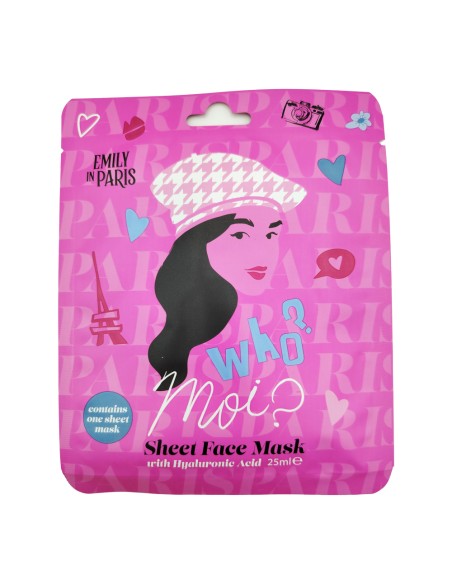 offerta Emily in Paris Maschera Viso in Tessuto con Acido Ialuronico Viola 25 ml