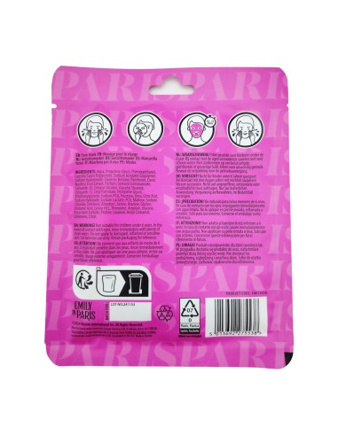 offerta Emily in Paris Maschera Viso in Tessuto con Acido Ialuronico Viola 25 ml