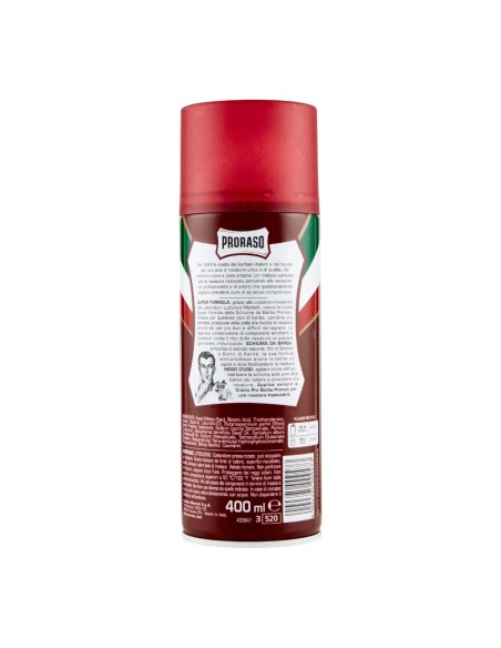 offerta Proraso Schiuma da Barba per Barbe Dure con Olio di Sandalo e Burro di Karité 400 ml