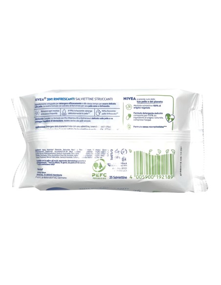 offerta Nivea Salviettine Struccanti 3in1 Rinfrescanti per Pelli Normali e Miste 25 Pz offerta Nivea Salviettine Struccanti 3in1 Rinfrescanti per Pelli Normali e Miste 25 Pz
