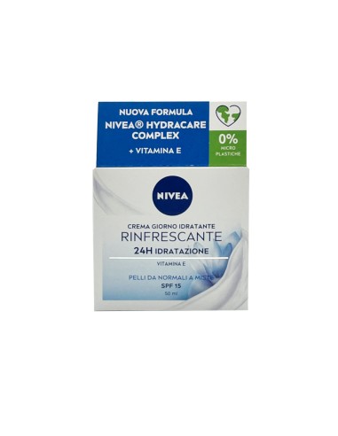 offerta Nivea Crema Giorno Idratante Rinfrescante SPF15 Pelli Normali e Miste 50 ml