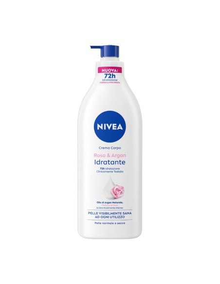 offerta Nivea Crema Corpo Idratante Effetto Seta 5in1 con Olio di Argan e Profumo di Rosa 500 ml