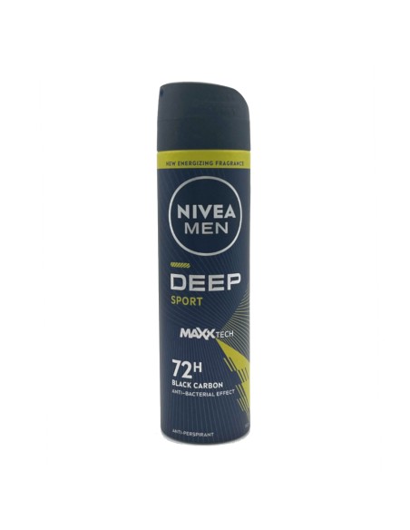 offerta Nivea Men Deep Sport Deodorante Spray Black Carbon Anti-Batterico 150 ml