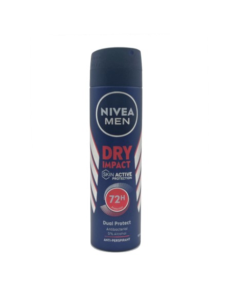 offerta Nivea Men Dry Impact Deodorante  Spray Anti-Traspirante e Anti-Batterico 150 ml