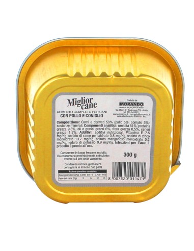 offerta Morando Migliorcane Wellness System Cibo Umido per Cani Patè Pollo e Coniglio 300 g