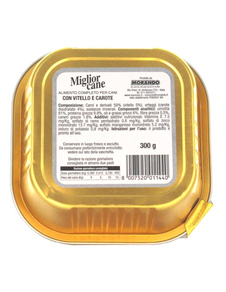 offerta Morando Migliorcane Wellness System Cibo Umido per Cani Patè Vitello e Carote 300 g