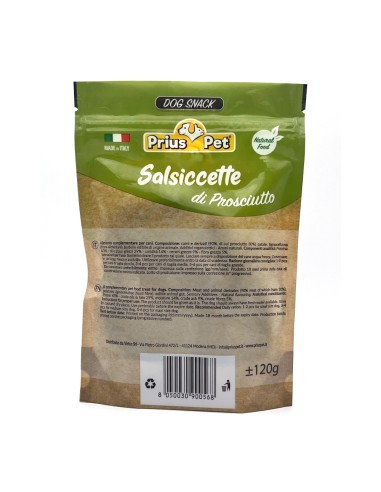 offerta Prius Pet Snack per Cani Salsiccette di Prosciutto 120 g