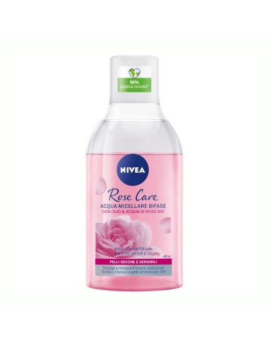 offerta Nivea Rose Care Acqua Micellare Bifase con Acqua e Olio di Rose Bio 400 ml