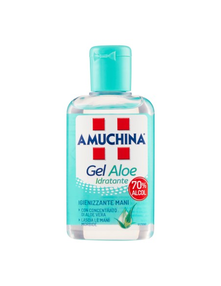 offerta Amuchina Gel Aloe Idratante Igienizzante Mani con Concentrato di Aloe Vera 80 ml