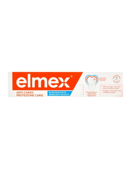 offerta Elmex Protezione Carie Sbiancante Delicato Dentifricio Doppio Scudo Protettivo 75 ml