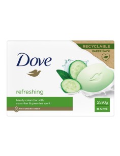 Dove Refreshing Beauty Cream Bar Sapone Solido Rinfrescante 2x90 g
