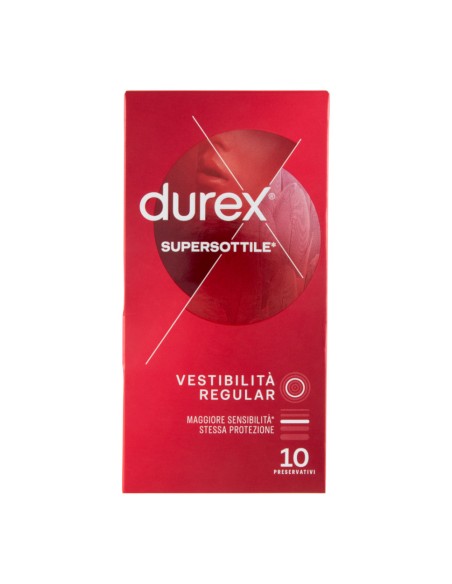 offerta Durex SuperSottile Preservativi Vestibilità Regular Maggiore Sensibilità 10 Pz