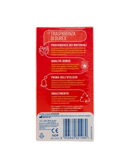 offerta Durex Love Preservativi Trasparenti e Lubrificati Passione e Protezione 10 Pz