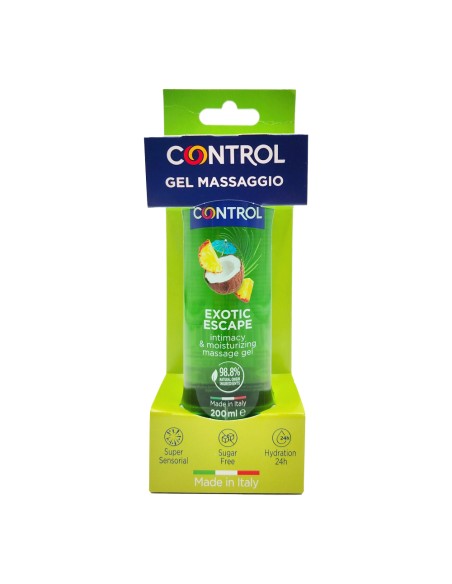 offerta Control Gel Massaggio Corpo e Lubrificante Intimo Exotic Escape 200 ml