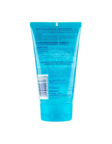 offerta Nivea Clean Deeper Gel Scrub Quotidiano Viso Collo e Decolleté 150 ml