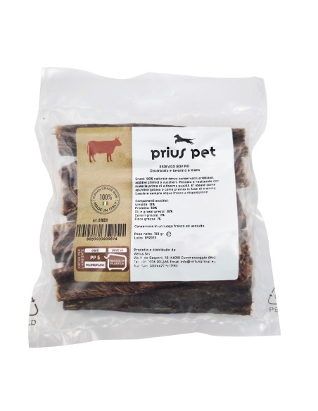 offerta Prius Pet Snack Masticativo per Cani Esofago Bovino 8 Pezzi 100 g