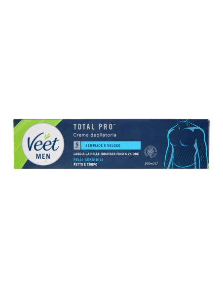 offerta Veet Men Total Pro Crema Depilatoria Petto e Corpo Pelli Sensibili 200 ml offerta Veet Men Total Pro Crema Depilatoria Petto e Corpo Pelli Sensibili 200 ml