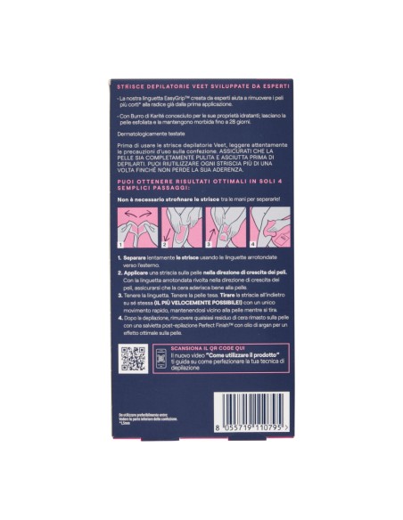 offerta Veet Expert Strisce Depilatorie Gambe e Corpo con Burro di Karité Pelli Normali 12 Pz offerta Veet Expert Strisce Depilatorie Gambe e Corpo con Burro di Karité Pelli Normali 12 Pz