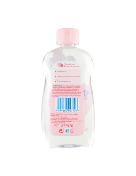 offerta Johnson's Baby Olio Ipoallergenico Idrata all'Istante Senza Coloranti e Ftalati 300 ml