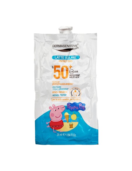 offerta Dermasensitive+ Sun Peppa Pig Latte Solare Protettivo SPF50+ Senza Parabeni 25 ml