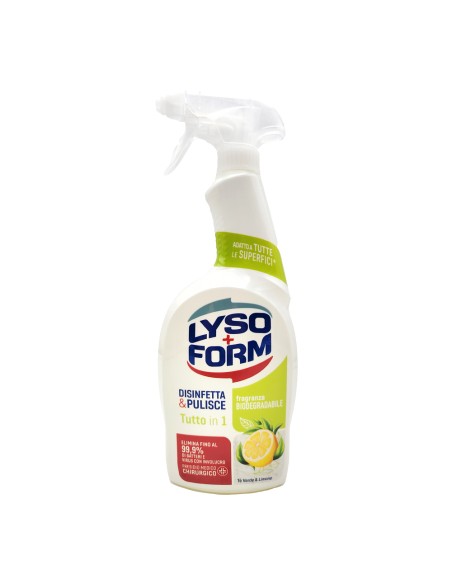offerta Lysoform Spray Disinfetta e Pulisce Tutto in 1 Fragranza Tè Verde e Limone 700 ml