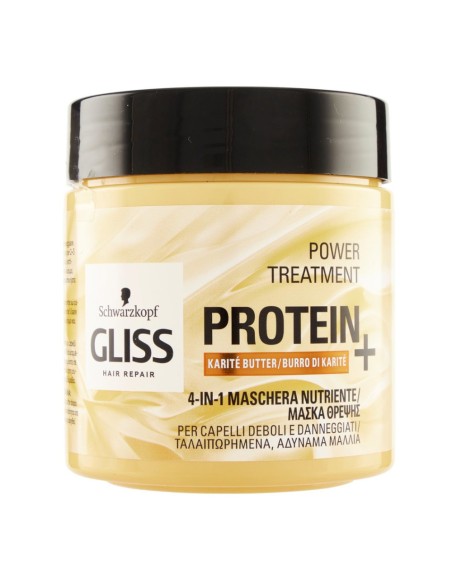 offerta Schwarzkopf Gliss Hair Repair Protein+ Maschera Nutriente 4in1 con Burro di Karité 400 ml