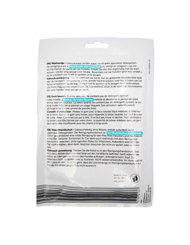 offerta Flamingo Guanto Monouso con Lozione Detergente Lavaggio Cane Taglia Medio/Grande