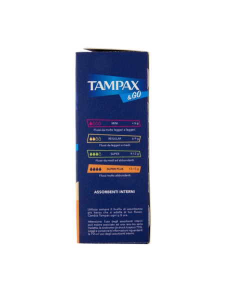offerta Tampax & Go Super Plus Assorbenti Interni con Applicatore 18 Pz