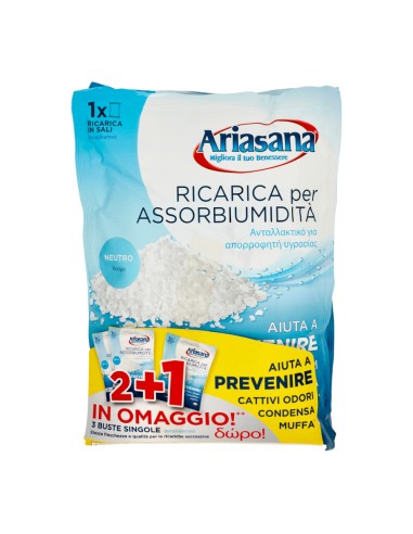 offerta Ariasana Ricarica in Sali per Assorbiumidità Inodore 2+1 Omaggio