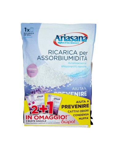 offerta Ariasana Ricarica in Sali per Assorbiumidità Fragranza Lavanda 2+1 Omaggio