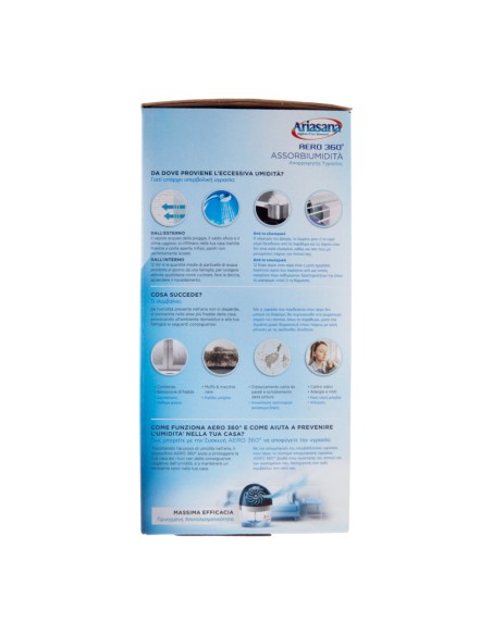 offerta Ariasana Aero 360. Kit con Ricarica in Tab Assorbiumidità 2in1 Anti-Umidità e Anti-Odore