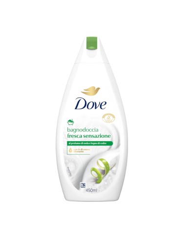 offerta Dove Bagnodoccia Fresca Sensazione Profumo di Mela e Legno di Cedro 450 ml