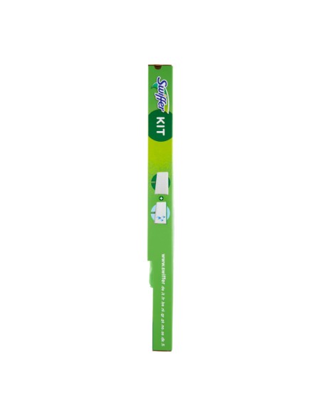 offerta Swiffer Dry+Wet Kit Scopa 1 Manico + 8 Panni Cattura Polvere+ 3 Panni Umidi Lavapavimenti