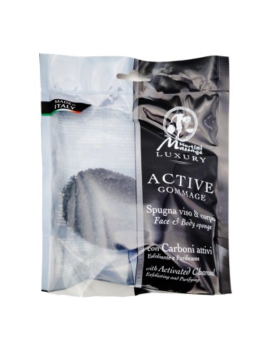 offerta Martini Massagge Spugna Viso e Corpo Luxury Active con Carboni Attivi 1 Pezzo