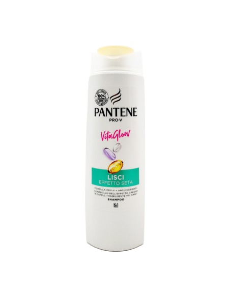 offerta Pantene Pro-V VitaGlow Shampoo Lisci Effetto Seta con Antiossidanti 250 ml
