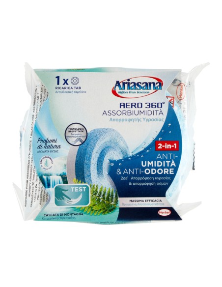 offerta Ariasana Ricarica Tab Aero 360. Assorbiumidità 2in1 Fragranza Cascata di Montagna 450 g