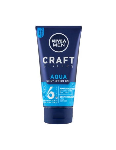 offerta Nivea Men Craft Stylers Gel Capelli Aqua Shiny Fissaggio Mega Forte 150 ml