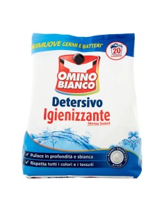 Omino Bianco Detersivo Igienizzante in Polvere per Lavatrice 1100 g