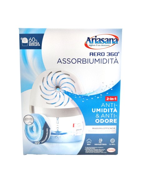 offerta Ariasana Aero 360. Pure Kit con Ricarica in Tab Assorbiumidità 2in1 Anti-Umidità e Anti-Odore