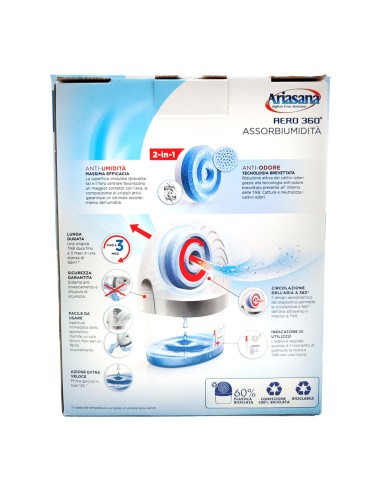 offerta Ariasana Aero 360. Pure Kit con Ricarica in Tab Assorbiumidità 2in1 Anti-Umidità e Anti-Odore