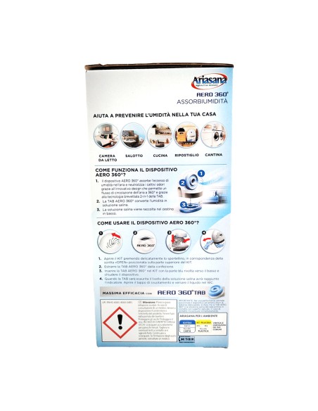 offerta Ariasana Aero 360. Pure Kit con Ricarica in Tab Assorbiumidità 2in1 Anti-Umidità e Anti-Odore