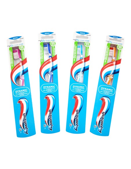 offerta Aquafresh Spazzolino Dynamic Testina con Setole Medie di Differenti Lunghezze 1 Pz