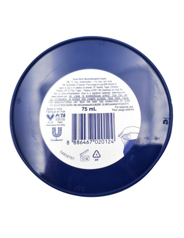 offerta Dove Crema Corpo Intensiva per Pelli Secche 72h di Idratazione 75 ml
