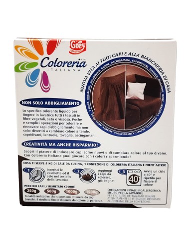 offerta Coloreria Italiana Colorante Pronto all'Uso in Lavatrice Marrone Cioccolato 75 ml